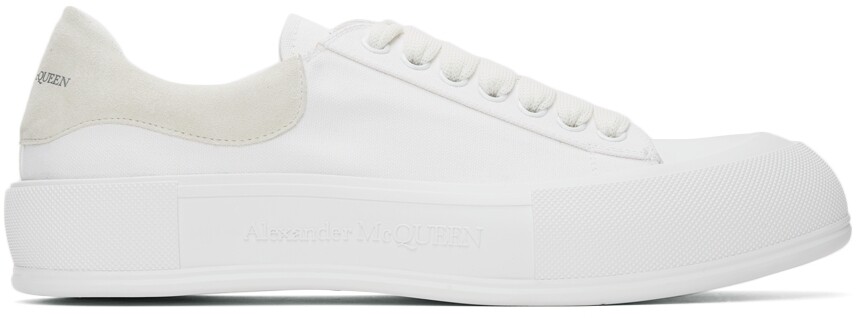 

Белые кеды Deck со шнуровкой Alexander McQueen
