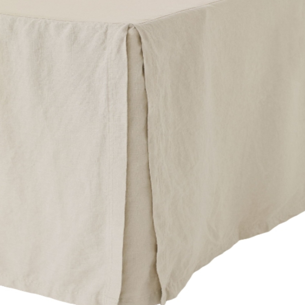 цена Подзор для кровати из льна H&M Home Linen-blend, бежевый