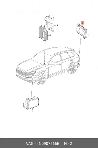 Блок управления смены полосы движения 4N0907566E VAG цена и фото