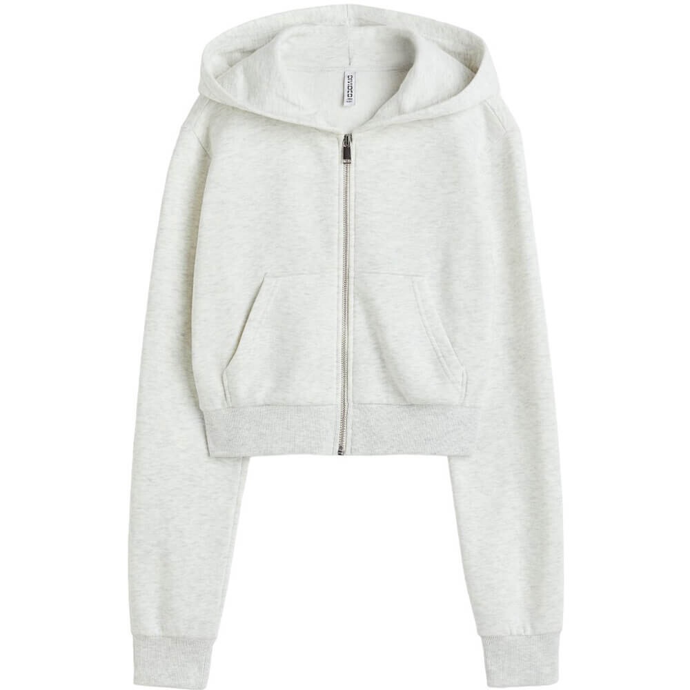 

Толстовка H&M Short Hooded, светло-серый