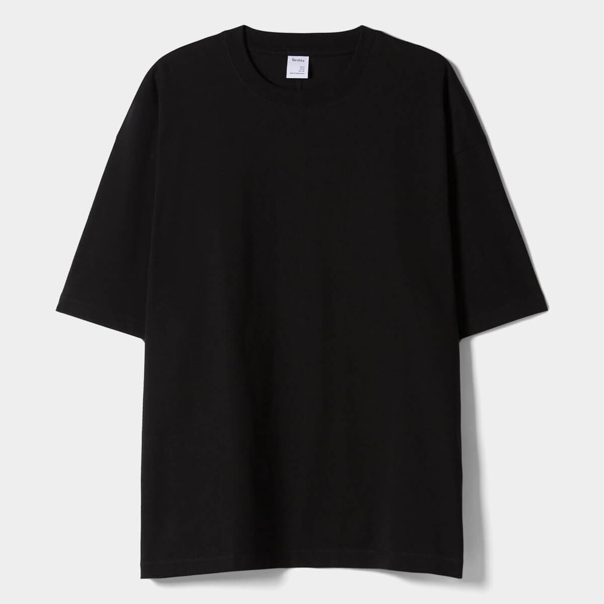 

Футболка Bershka Oversized Short Sleeve, черный