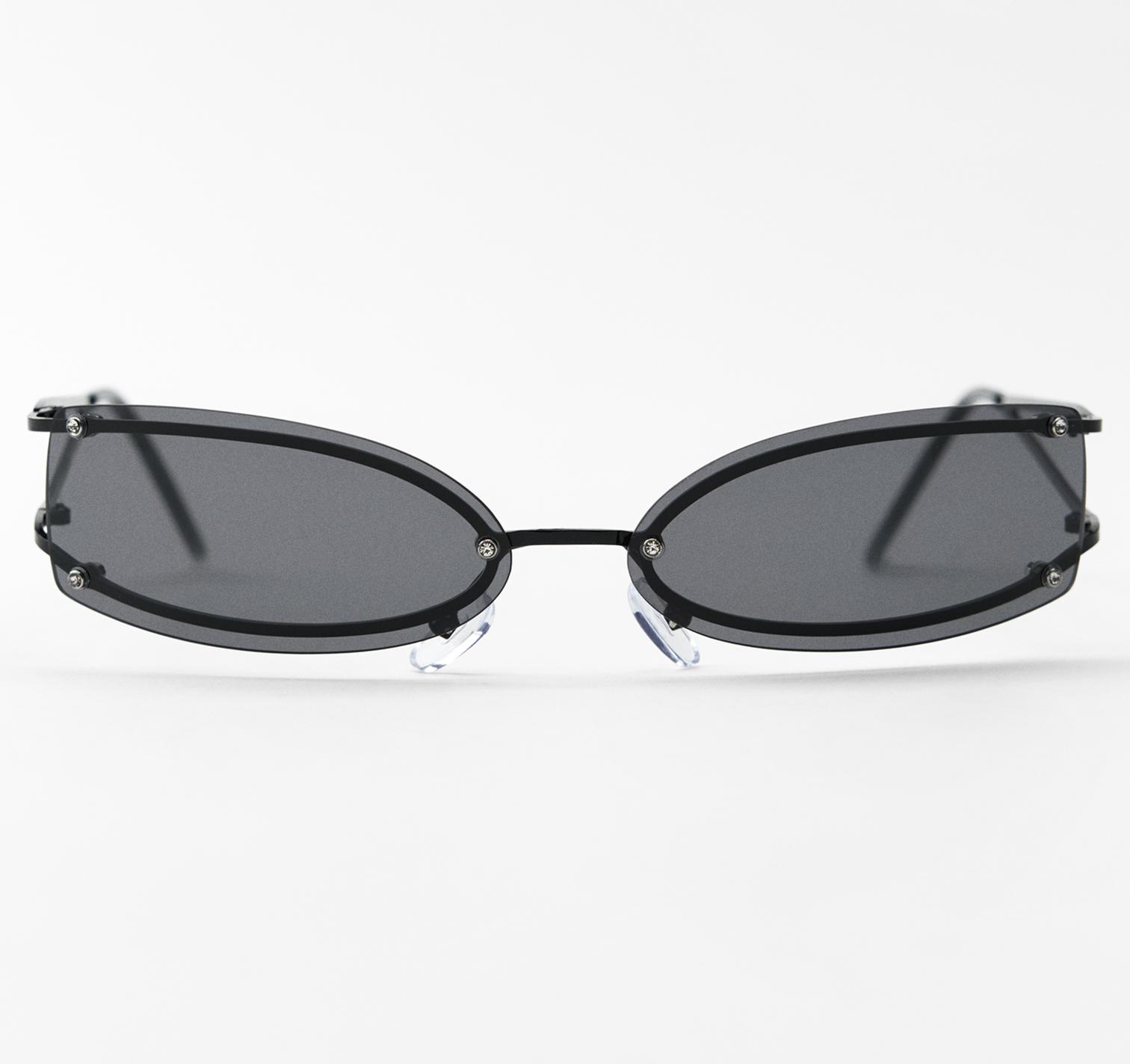 Солнцезащитные очки Zara Rimless, черный солнцезащитные очки zara metal frame черный