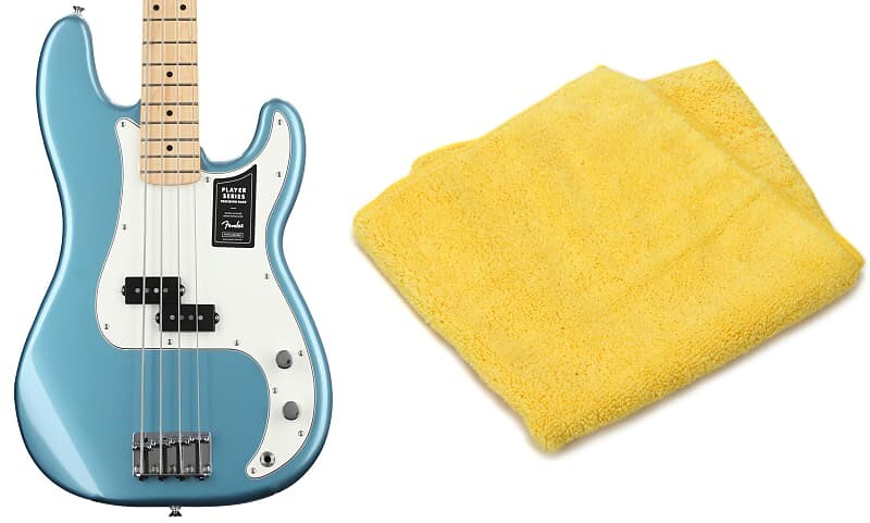 

Бас-гитара Fender Player Precision Bass - Tidepool с кленовой накладкой на гриф в комплекте с двухсторонней сверхмягкой полировальной салфеткой из микрофибры Fender 0149802513=1 0990524000=1
