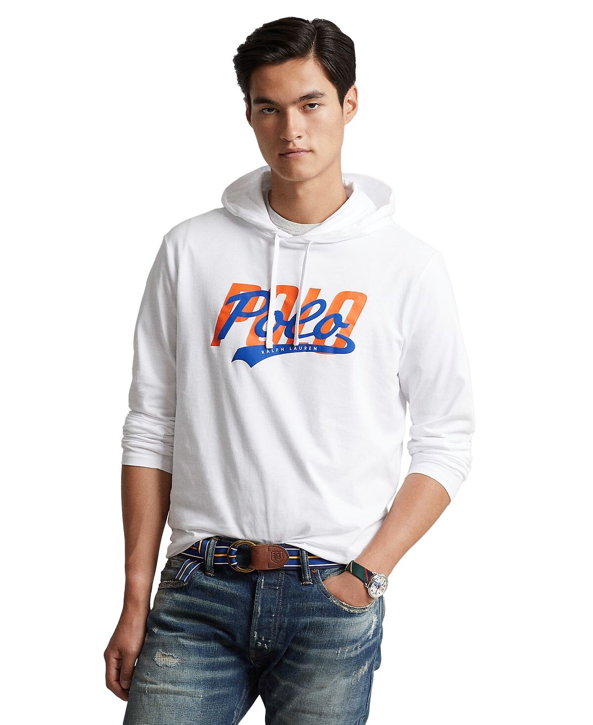 

Мужская футболка с капюшоном из джерси с логотипом Polo Ralph Lauren, белый
