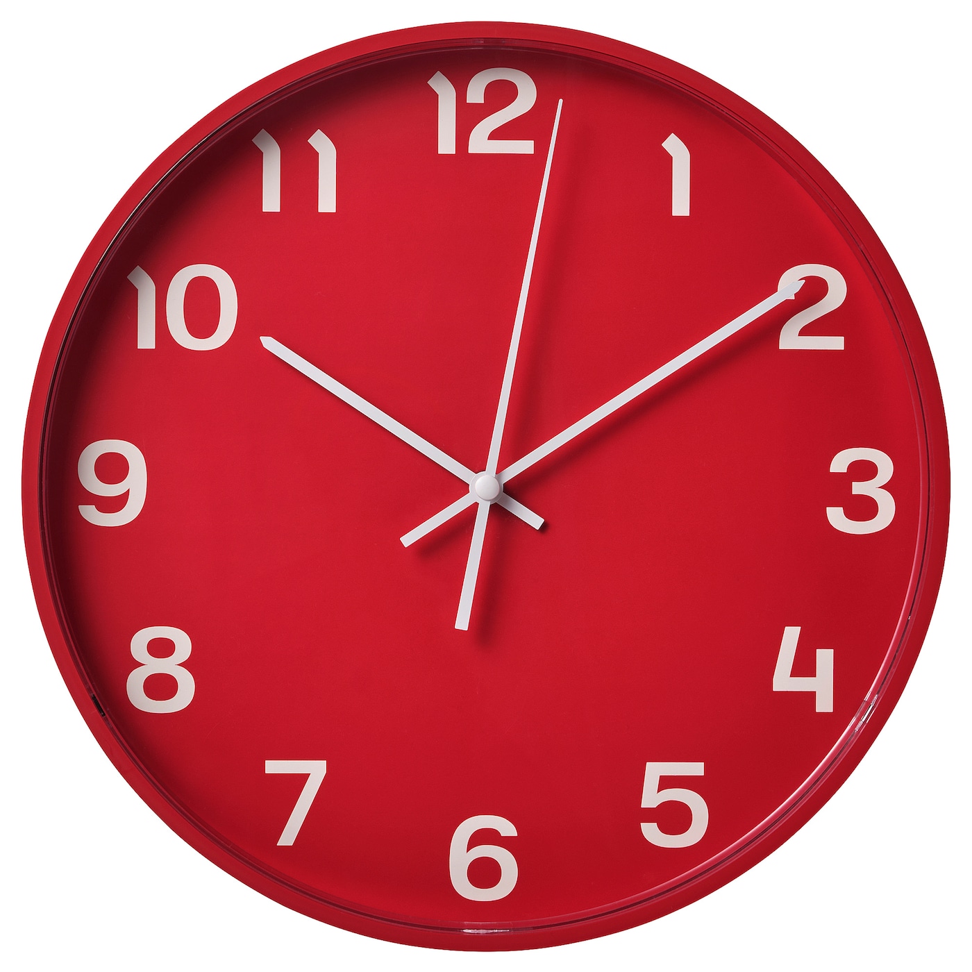 PLUTTIS Настенные часы, низкое напряжение/красный, 28 см IKEA