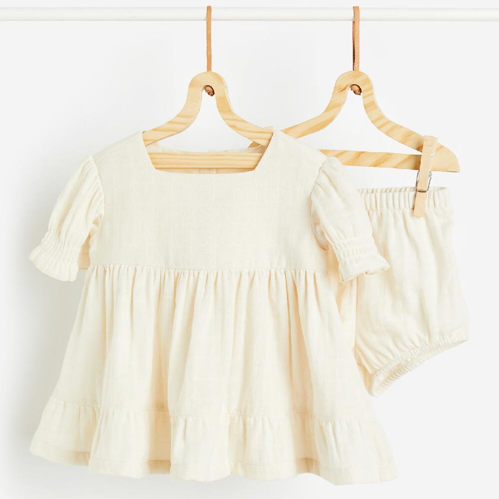 

Комплект платье и шорты H&M Set,светло-бежевый