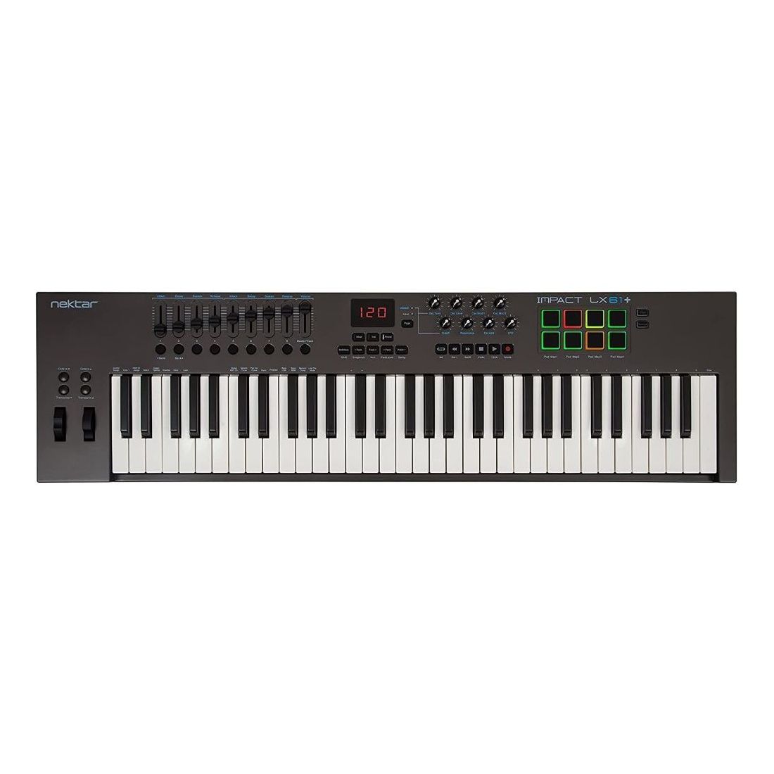 MIDI-клавиатура Nektar Impact LX61+ usb midi контроллер nektar impact gxp88