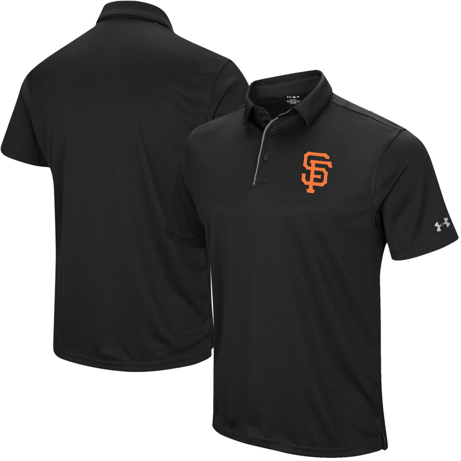 

Мужская черная футболка-поло San Francisco Giants Performance с левой грудью Under Armour, Черный
