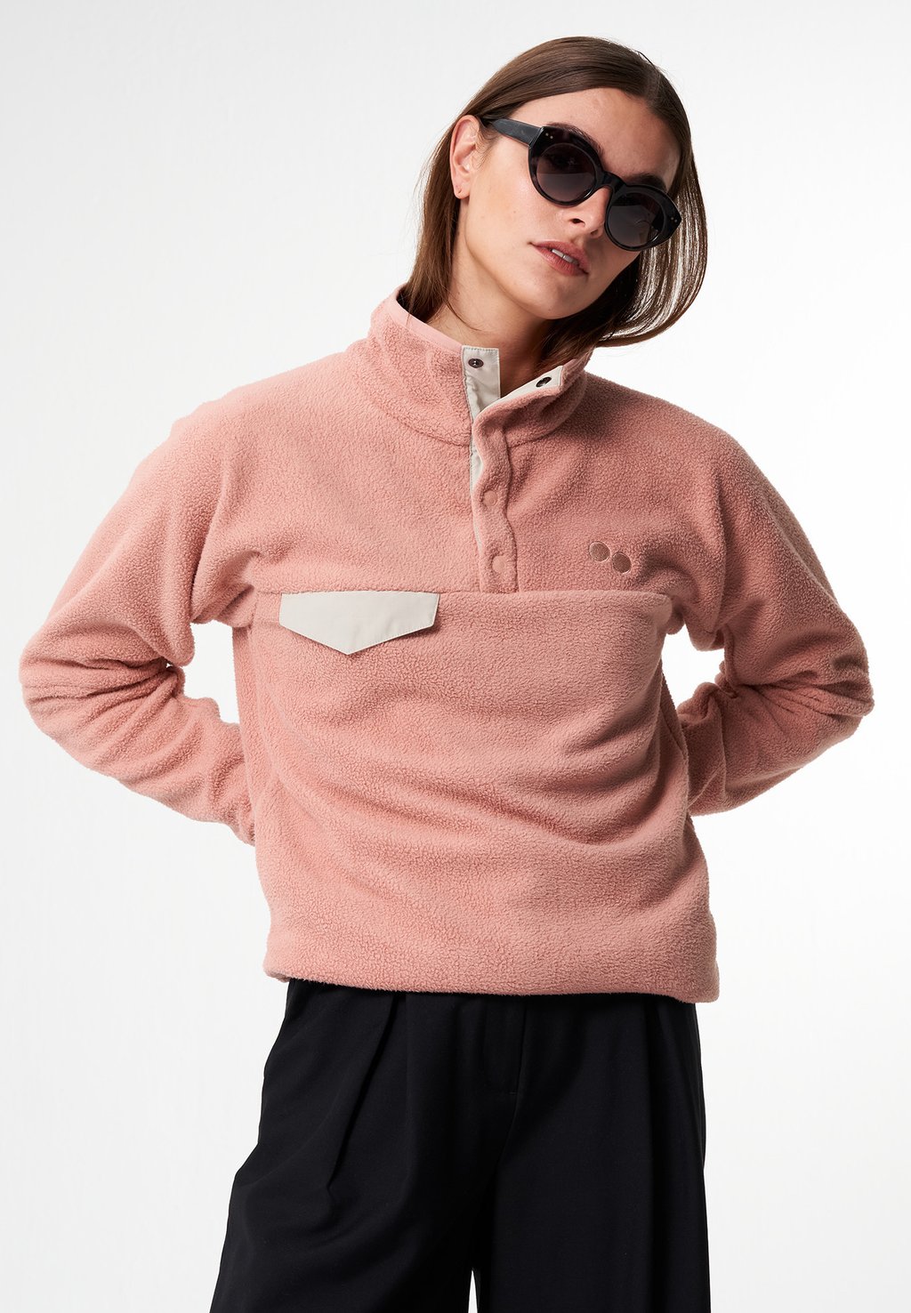 Флисовый свитер pinqponq, цвет ash pink