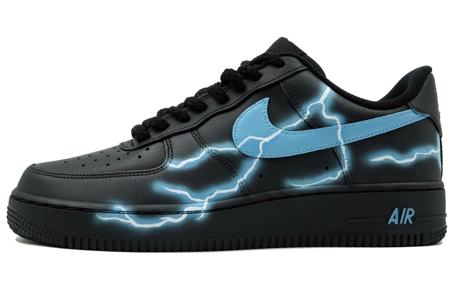 

Кроссовки Nike Air Force 1 Skateboarding Shoes Unisex Low-top Blue, черный