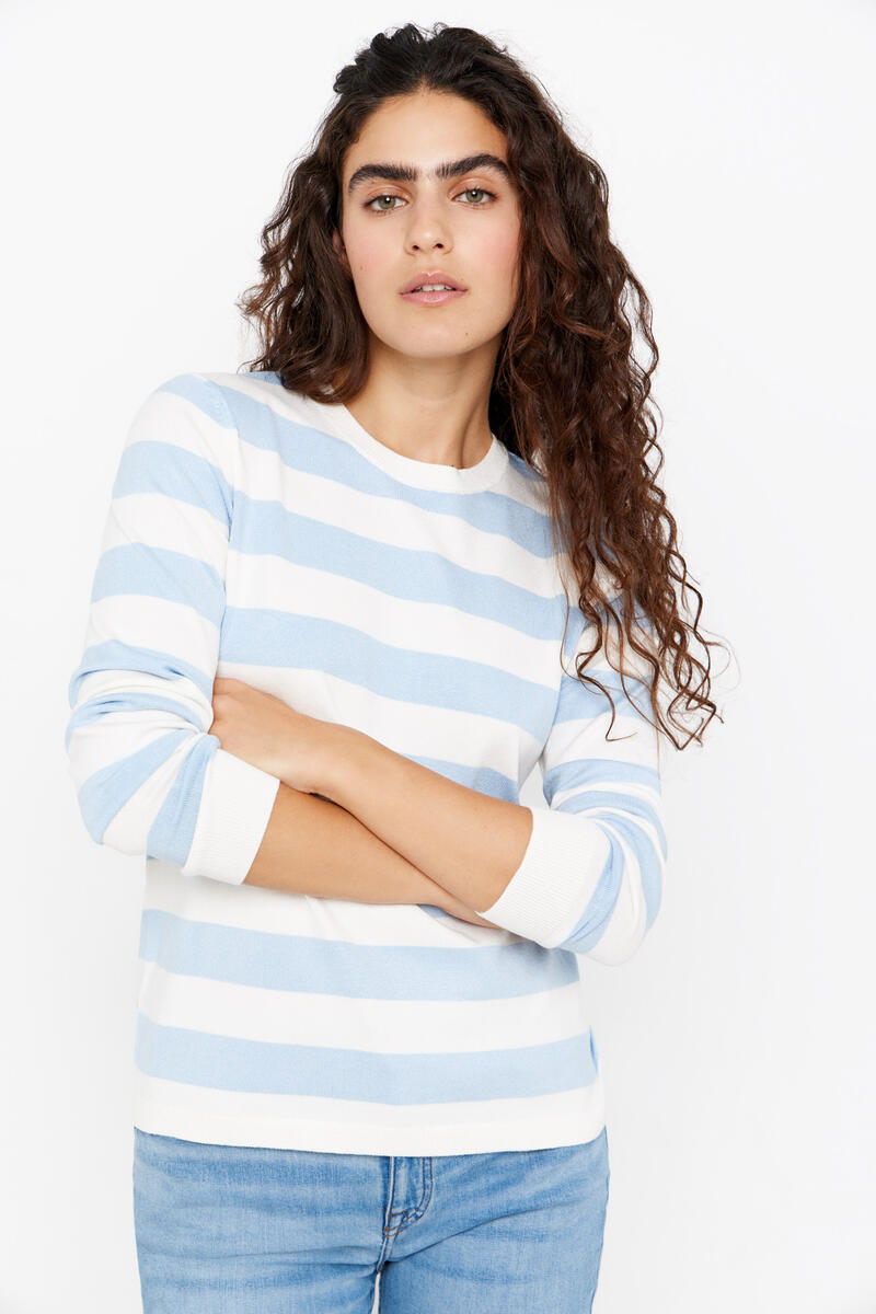 Двухцветный полосатый свитер Cortefiel, синий