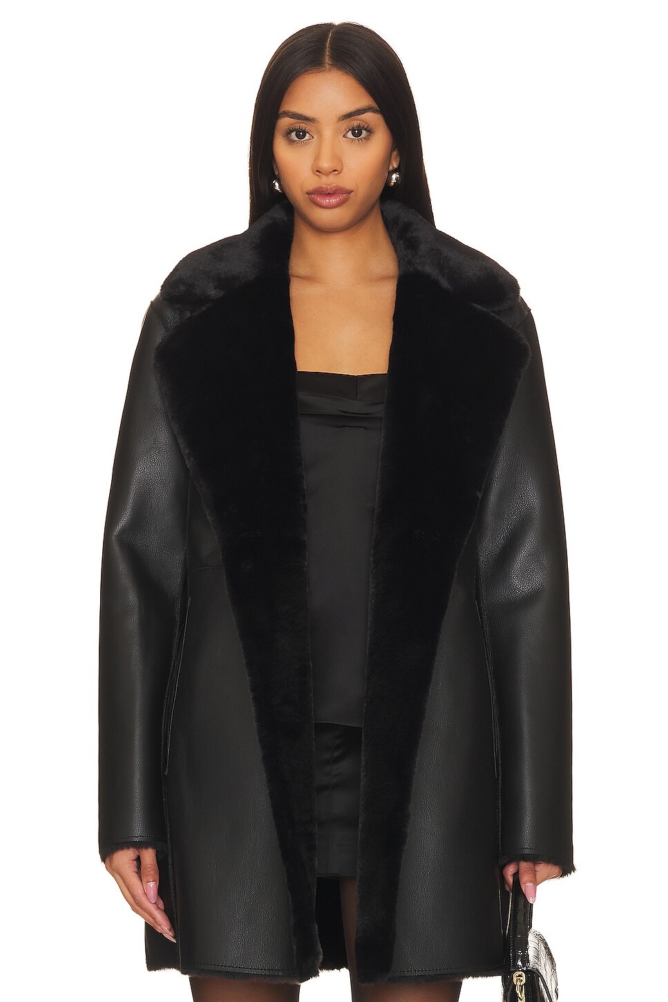 

Пальто Generation Love Megan Reversible Faux Fur, черный