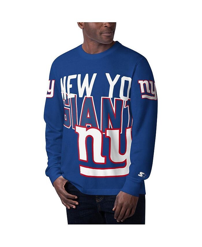 

Мужская футболка с длинными рукавами и клатчем Royal New York Giants Starter, синий