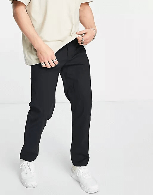 

Брюки узкого кроя Pull&Bear Chinos Basic, черный