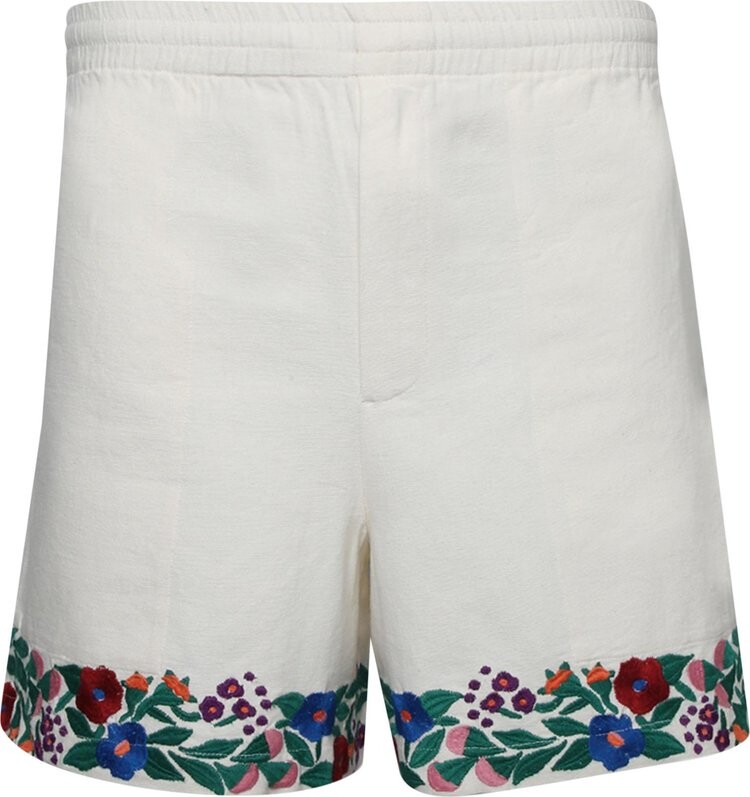 

Шорты Bode Winter Garden Rugby Short 'Ecru/Multicolor', разноцветный