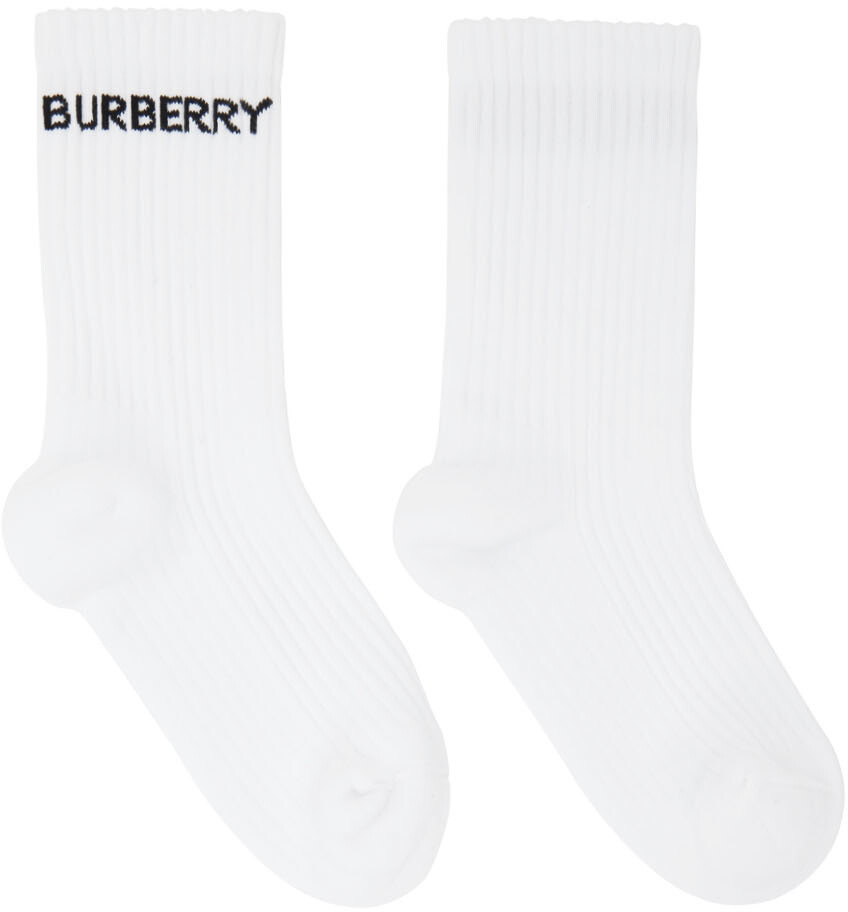 

Белые носки с логотипом Burberry
