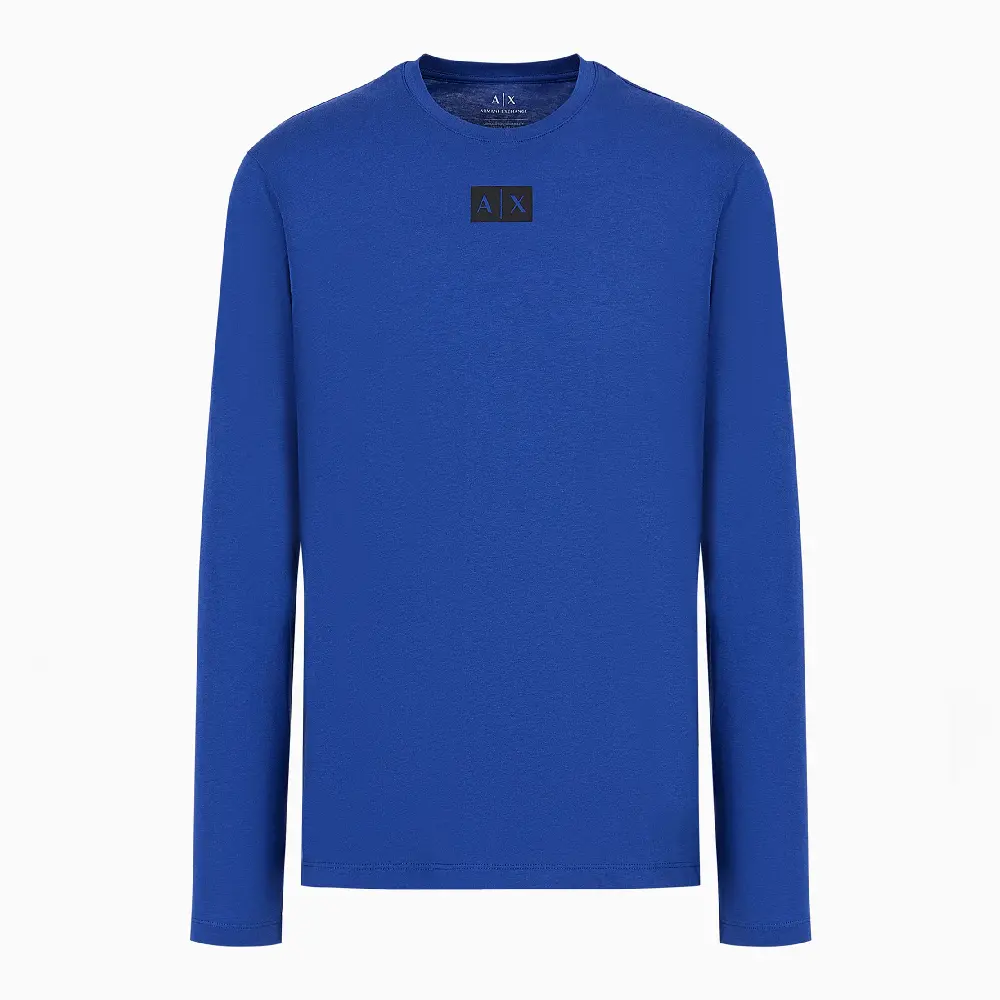 

Лонгслив Armani Exchange, ярко-синий