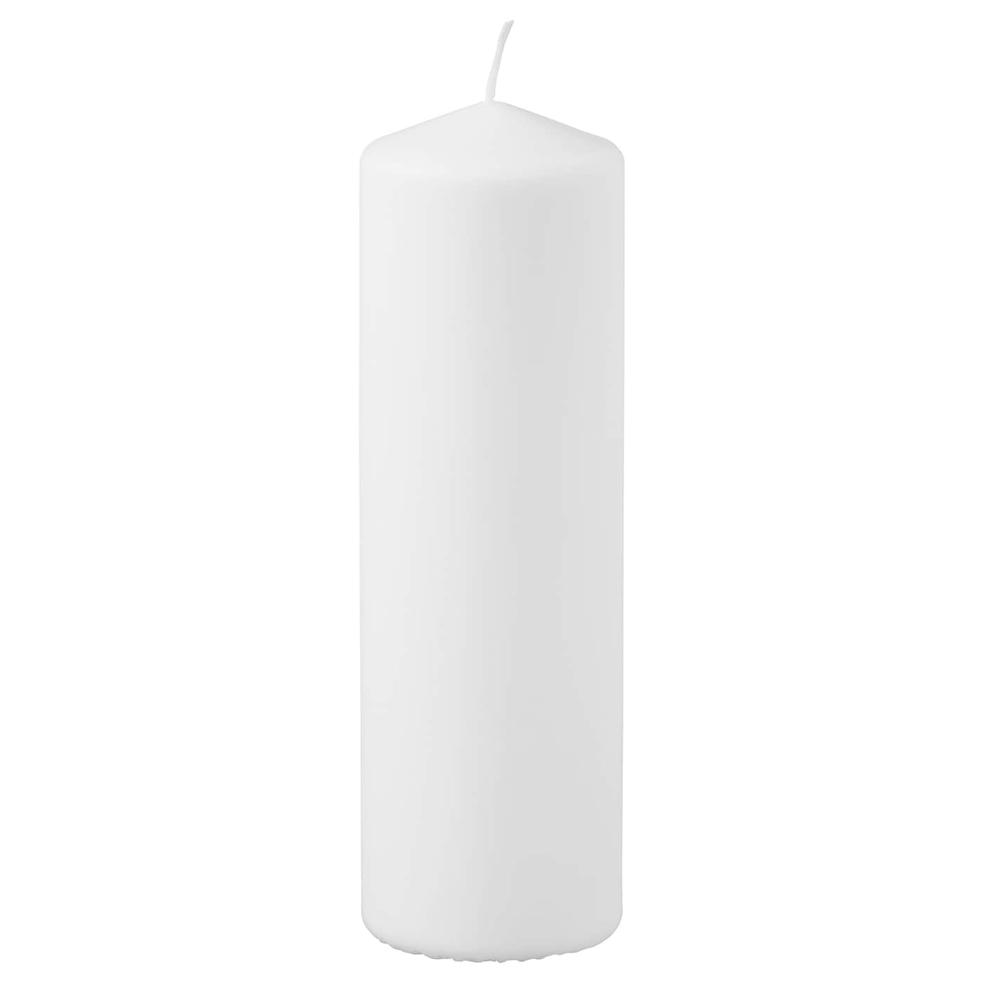 цена FENOMEN Свеча столовая без запаха, белая, 23 см IKEA