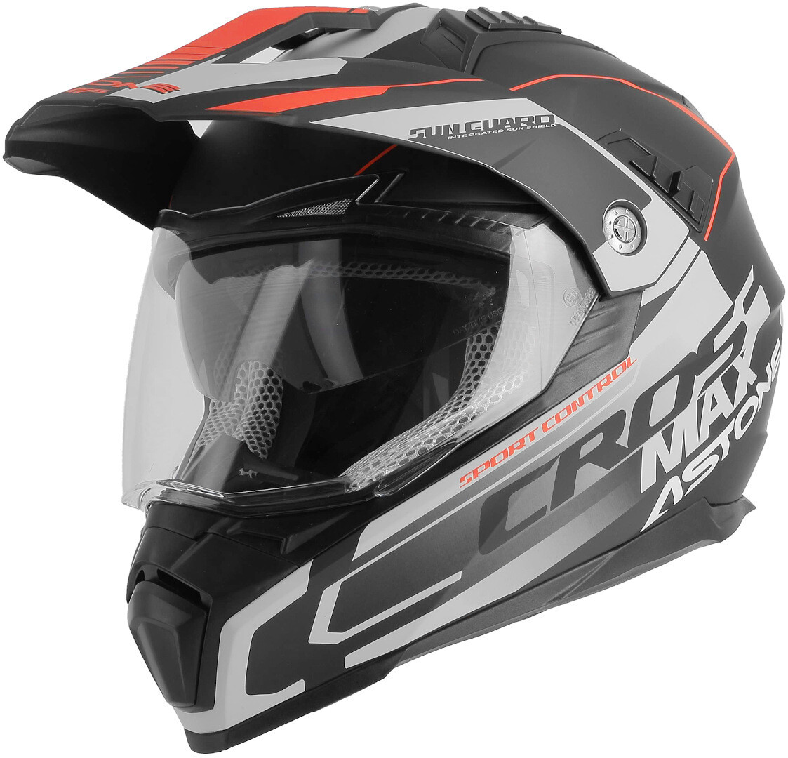 

Шлем Astone Crossmax Road, черный/серый/красный