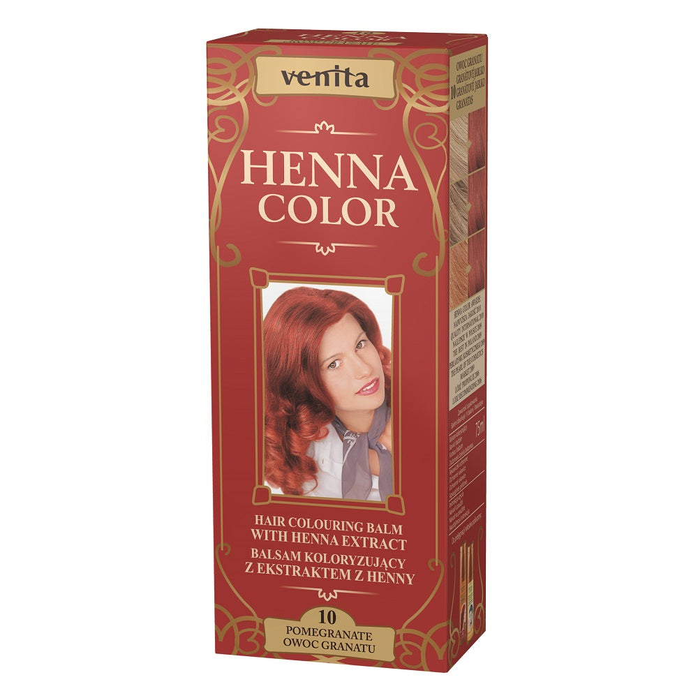 цена Venita Красящий бальзам Henna Color с экстрактом хны 10 плодов граната 75мл