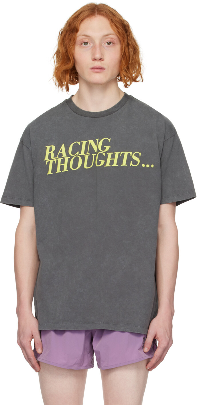 

Серая футболка 'Racing Thoughts' OVER OVER