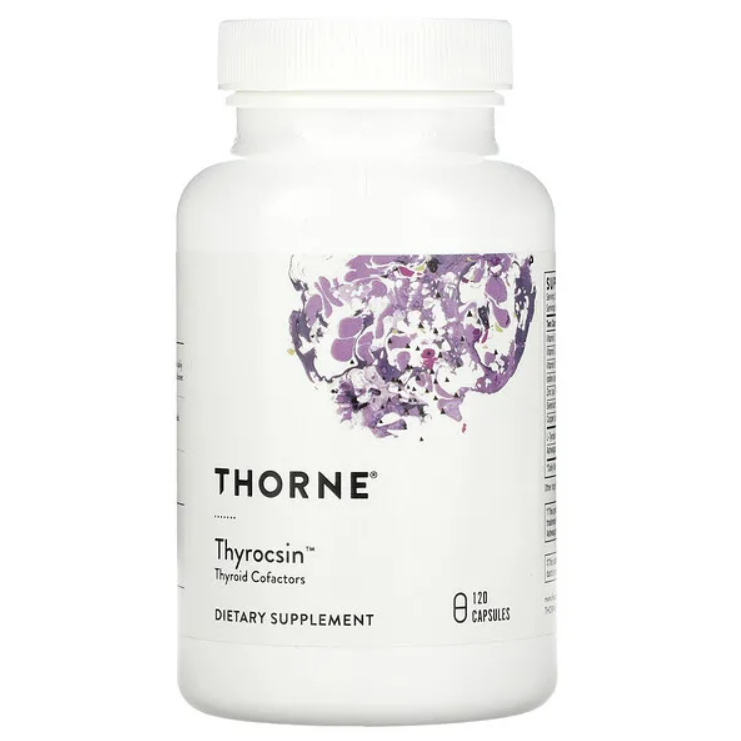 Thyrocsin, кофакторы щитовидной железы, 120 капсул, Thorne Research natures craft поддержка щитовидной железы 60 капсул