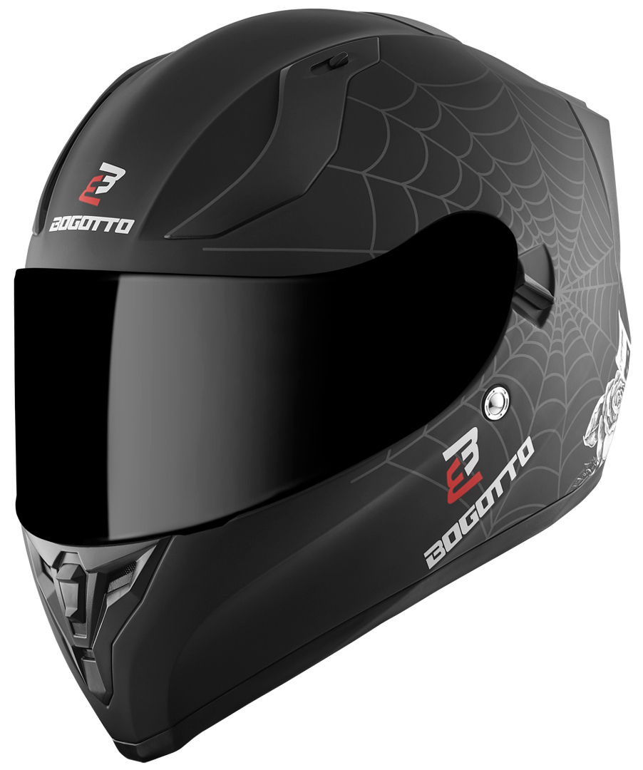 Шлем Bogotto V128 Grim с съемной накладкой, черный