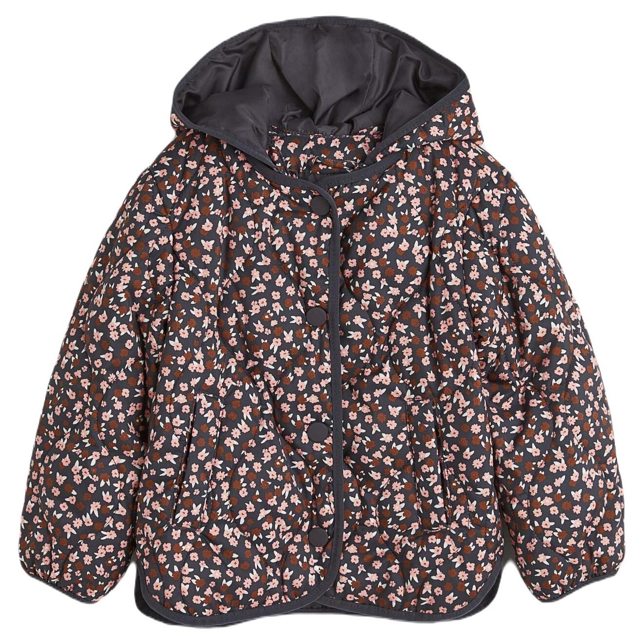 

Куртка H&M Quilted Floral, тесно-серый
