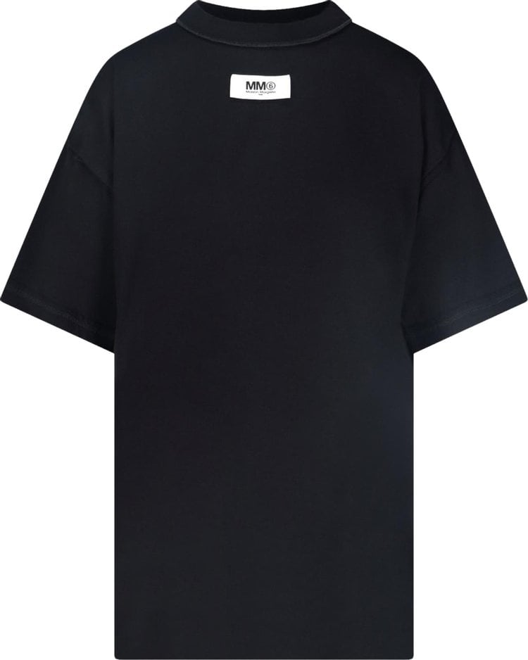 Футболка MM6 Maison Margiela Reversed T-Shirt 'Black', черный - фото