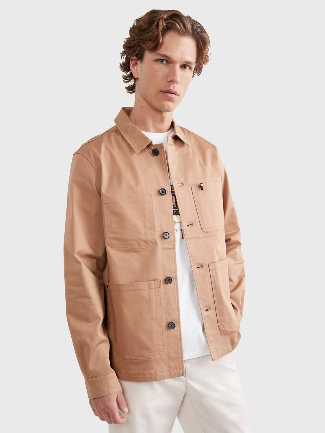 

Куртка Tommy Hilfiger Solid Chore, коричневый