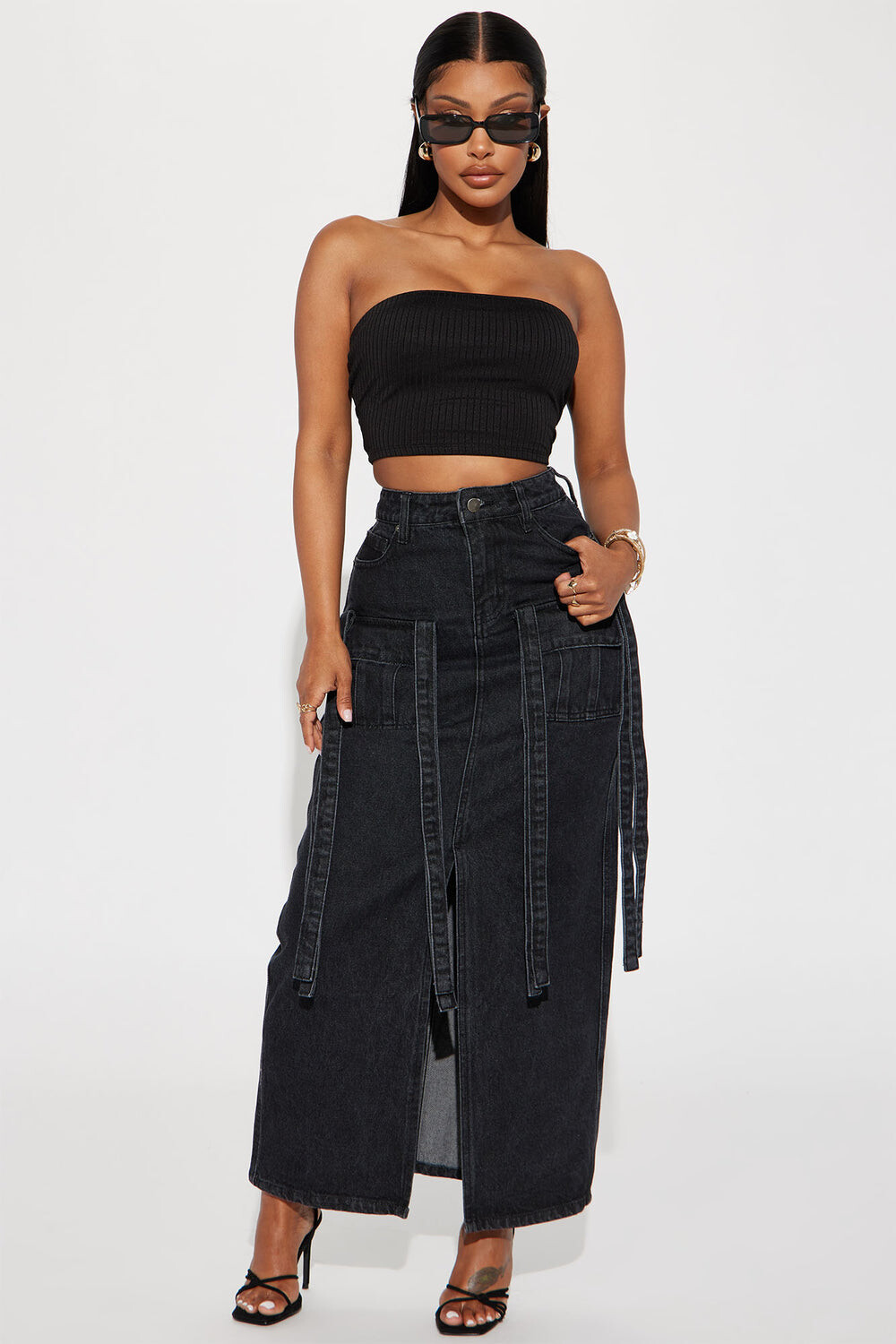 

Юбка Fashion Nova FN2113B116, черный