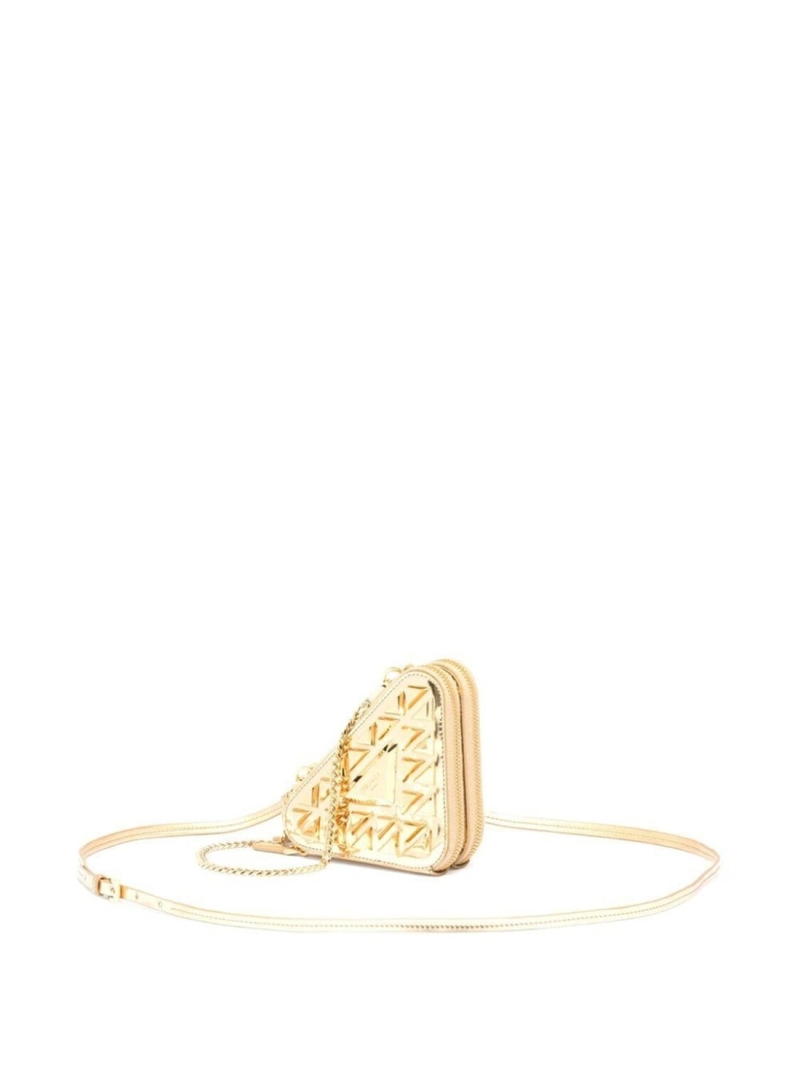 

Prada studded leather mini pouch, золотистый