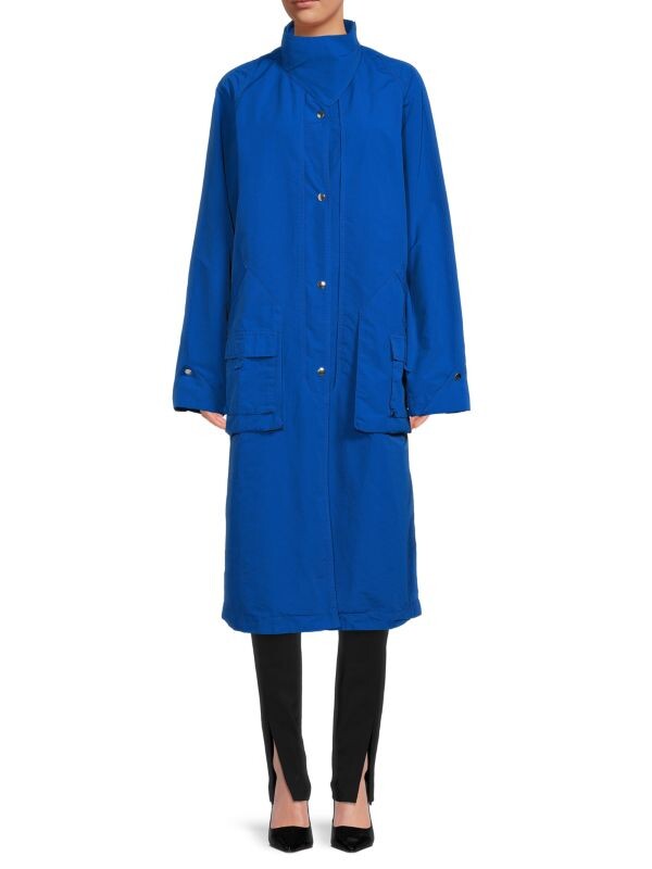 

Длинное пальто с воротником-стойкой KENZO Blue