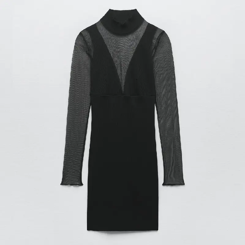 

Платье Zara Contrast Tulle, черный