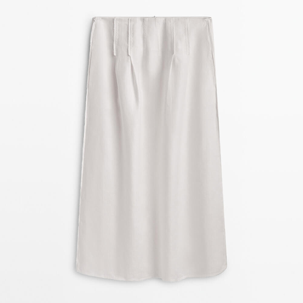 

Юбка Massimo Dutti With Darts And Seam Details, белый