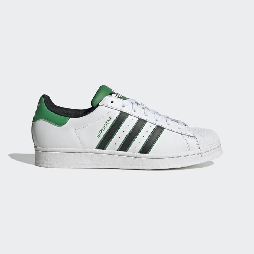 

Кеды adidas Superstar, белый/черный/зеленый