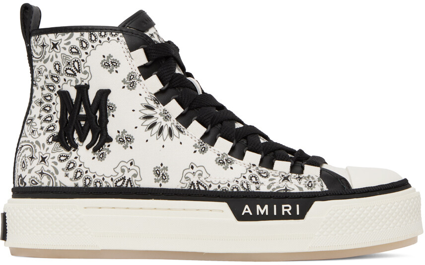 

Белые высокие кеды с банданой AMIRI