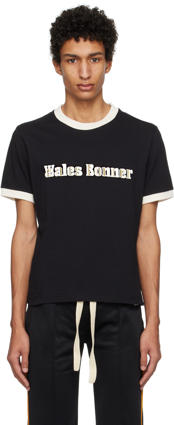 

SSENSE Эксклюзивная черная оригинальная футболка Wales Bonner, Черный