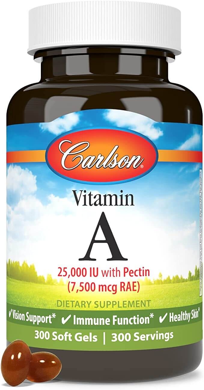 

Витамин А Carlson Labs 25 000 МЕ, 300 таблеток