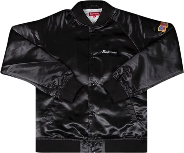 Куртка Supreme Betty Boop Satin Club Jacket 'Black', черный