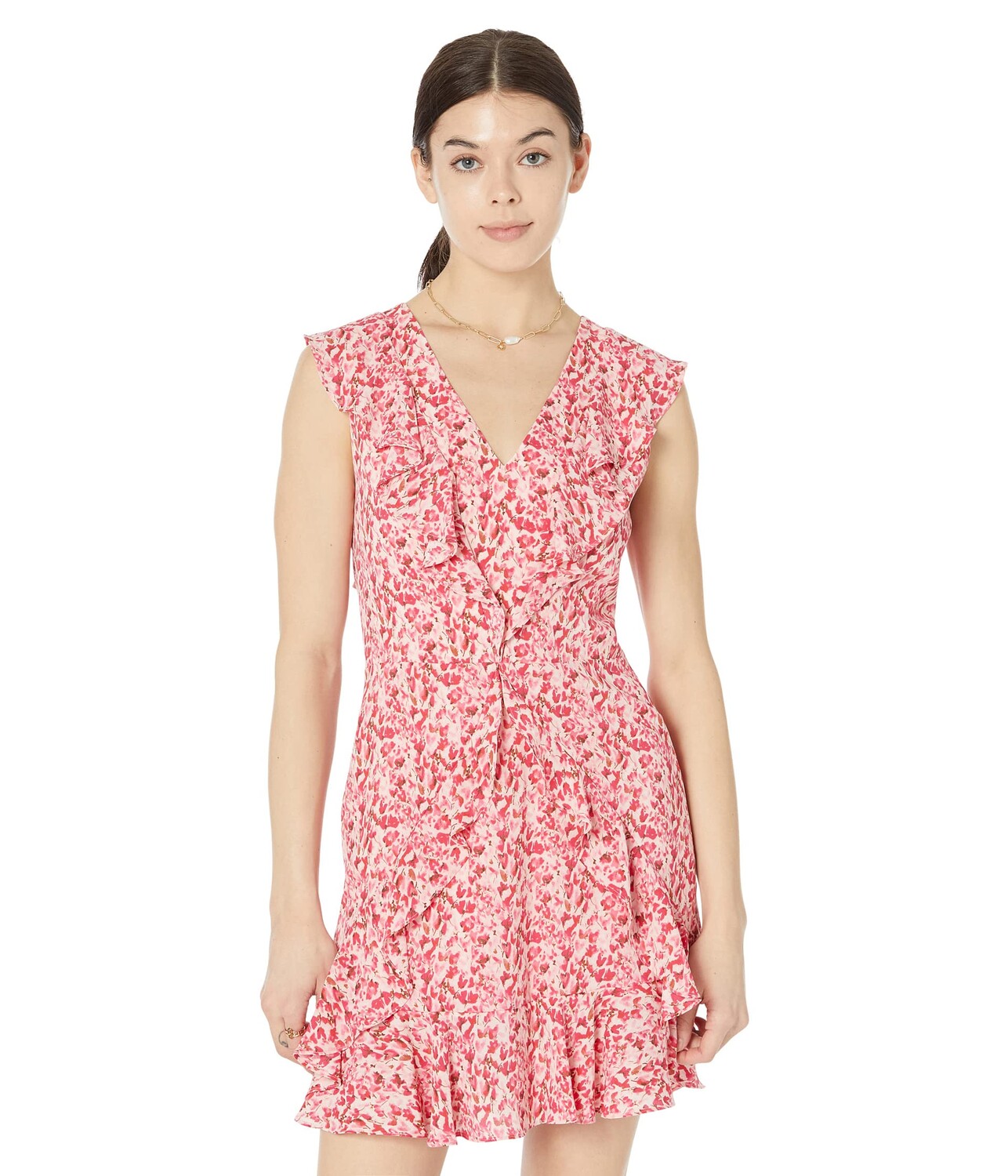 

Платье BCBGMAXAZRIA, Printed Ruffle Cocktail Dress
