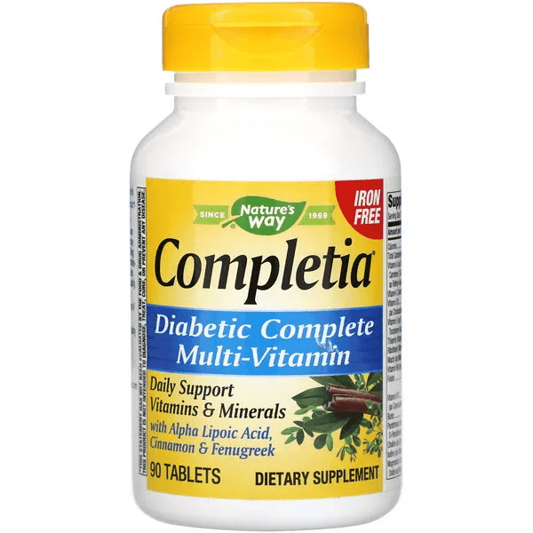 Completia мультивитамины для диабетиков Nature's Way, 90 таблеток мультивитамины мужские nature s way 150 таблеток