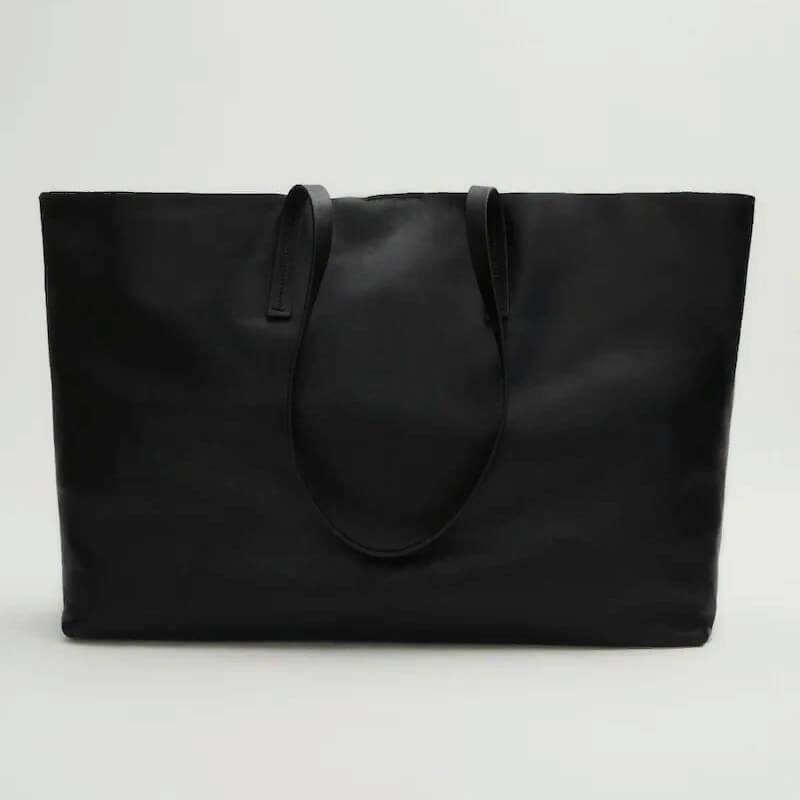 

Сумка-тоут Massimo Dutti Nappa Leather, черный