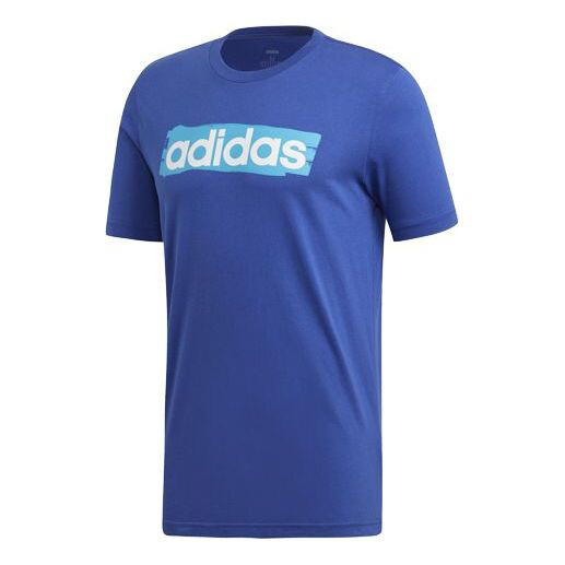 

Футболка Adidas Alphabet Logo Printing Sports Short Sleeve Blue, Синий