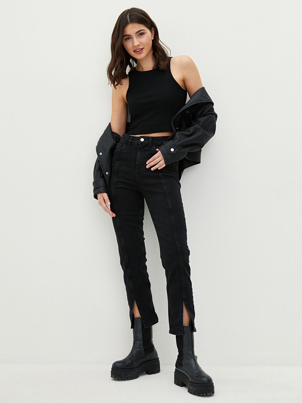 

Зауженные женские джинсы Rodeo с высокой талией и карманами LCW Jeans