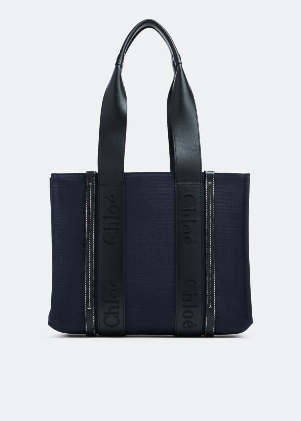 

Сумка-тоут CHLOÉ Woody medium tote bag, синий