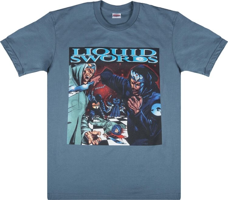 

Футболка Supreme Liquid Swords T-Shirt 'Slate', синий