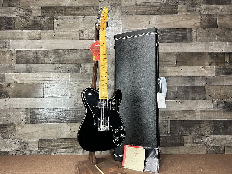 

Fender Limited Edition American Vintage II 1977 Telecaster Custom — черный с жестким футляром Fender Limited Edition American Vintage II 1977 Telecaster Custom - Black w/ Hardshell Case