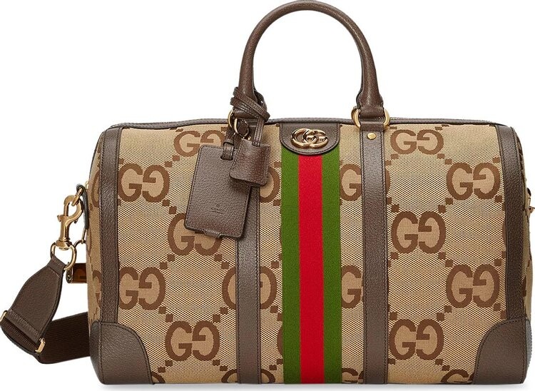 

Сумка Gucci Jumbo GG Duffle Bag Camel/Ebony, кэмел
