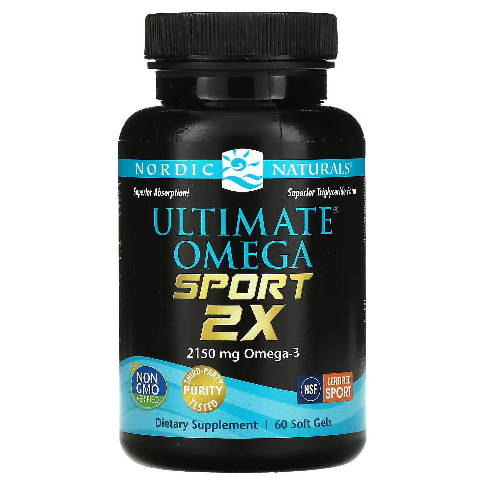 Nordic Naturals, Ultimate Omega Sport 2x, 1075 мг, 60 мягких таблеток